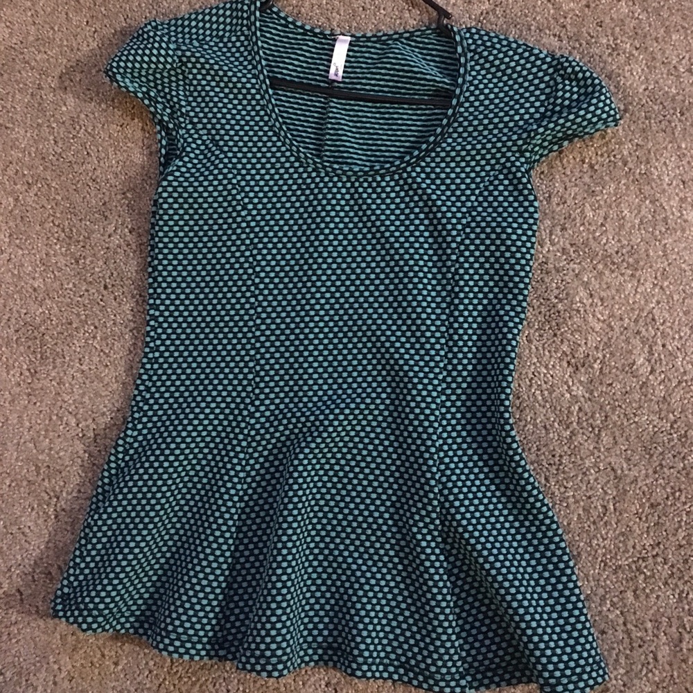 Black and blue blouse
